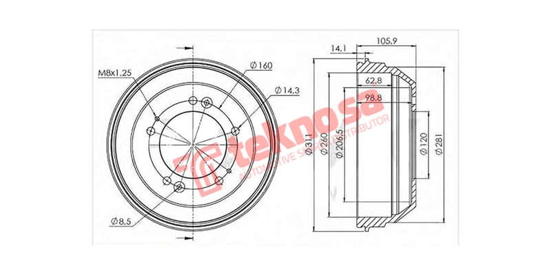Brake Drum Kia K2500 14