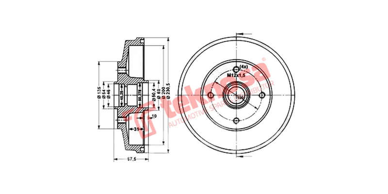 Brake Drum Kia Rio 1.2 1.4 11