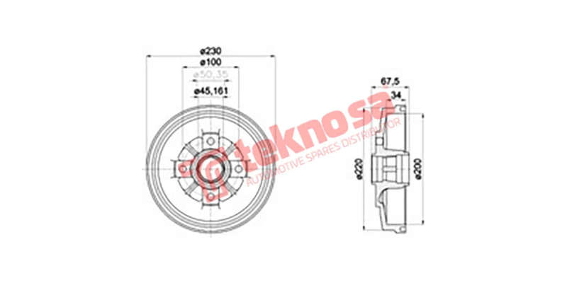 Brake Drum Kia Rio 1.5 16V 00 05