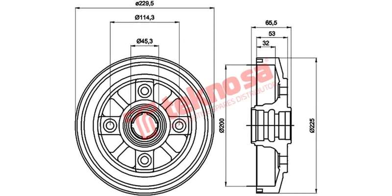 Brake Drum Mazda 323 Etude 85