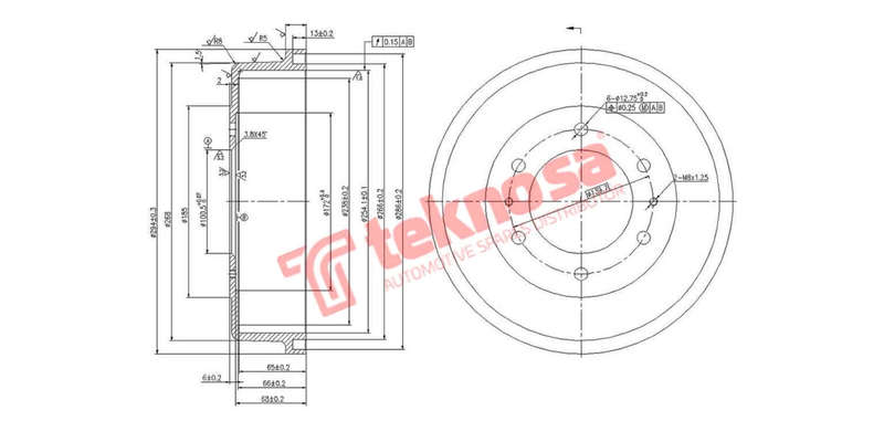 Brake Drum Nissan Hardbody 2.4 3.0L 98