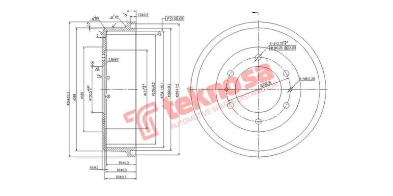 Brake Drum Nissan Hardbody 2.4 3.0L 98