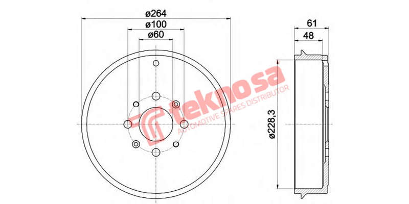 Brake Drum Opel CoRear Solida D 1.4 06 10