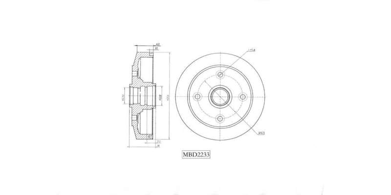 Brake Drum Rear Mazda 323 Ford Laser,Meteor,Tracer 1986 2002 (Single)