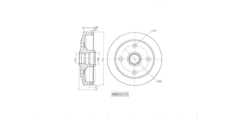 Brake Drum Rear Mazda 323 Ford Laser,Meteor,Tracer 1986 2002 (Single)