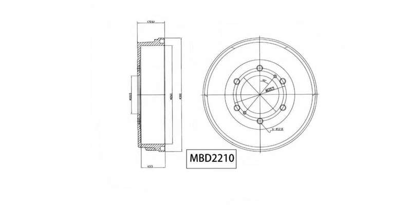 Brake Drum Rear Nissan Np300 Nv350 P Van,Impendulo 2009> (Single)