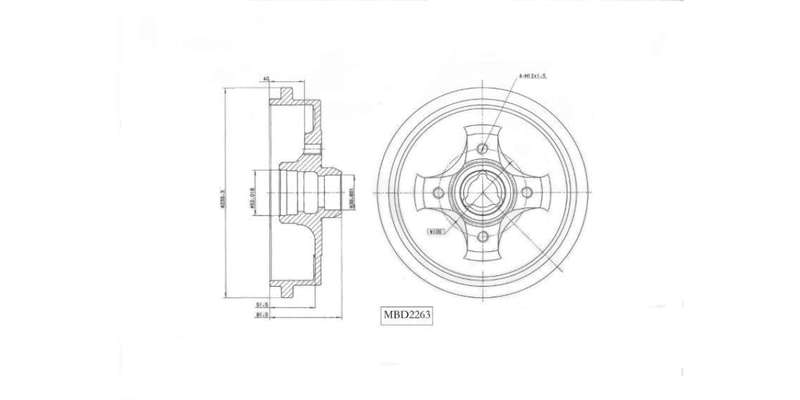 Brake Drum Rear Vw Golf Iii Polo Classic Playa Vivo Jetta Iii Passat 1993 2014 (Single)