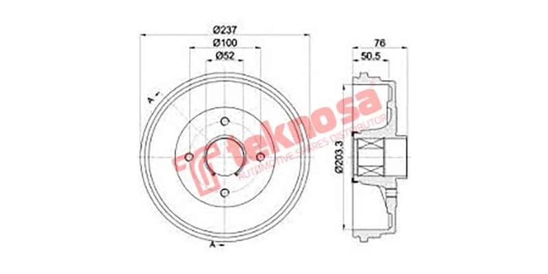 Brake Drum Renault Clio Sandero Rear