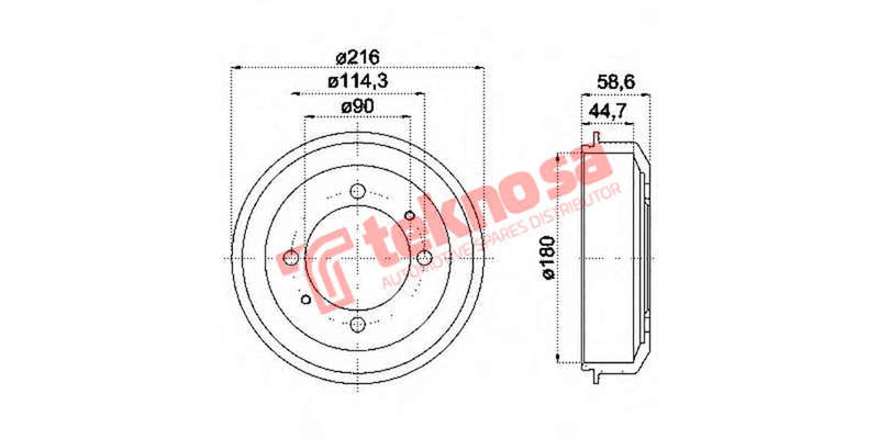 Brake Drum Toyota Hilux 4X4 89