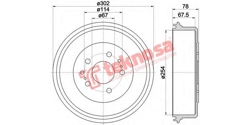 Brake Drum Toyota Hilux Hiace Landcruiser 84