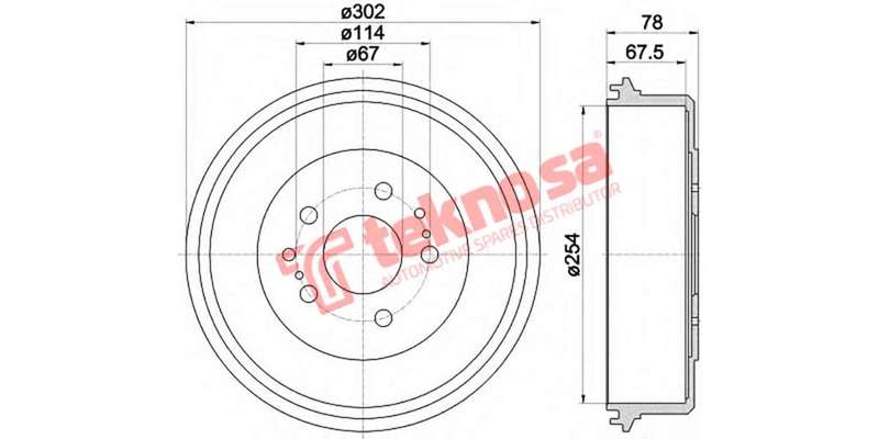 Brake Drum Toyota Hilux Hiace Landcruiser 84