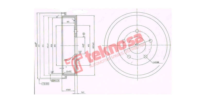 Brake Drum Toyota Hilux Super 10 Local Diff 84