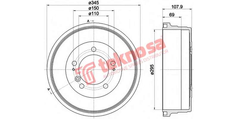 Brake Drum Toyota Landcruiser 4.2Tdi (4X4)(2001