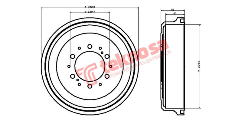 Brake Drum Toyota Landcruiser Hilux Prado Dyna