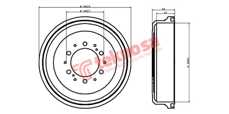 Brake Drum Toyota Landcruiser Hilux Prado Dyna