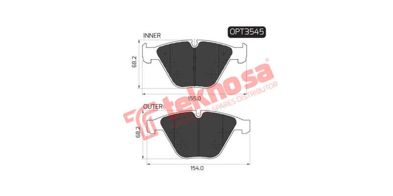 Brake Pad Bmw 3 Series [E90] 05 08 ( Front ) (SET LH & RH Wheel)