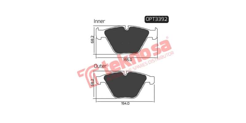 Brake Pad Bmw 3 Series [E90] 08 11 ( Front ) (SET LH & RH Wheel)