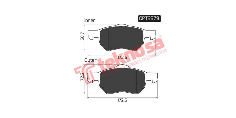 Brake Pad Chrysler Voyager 00 08 ( Front ) (SET LH & RH Wheel)
