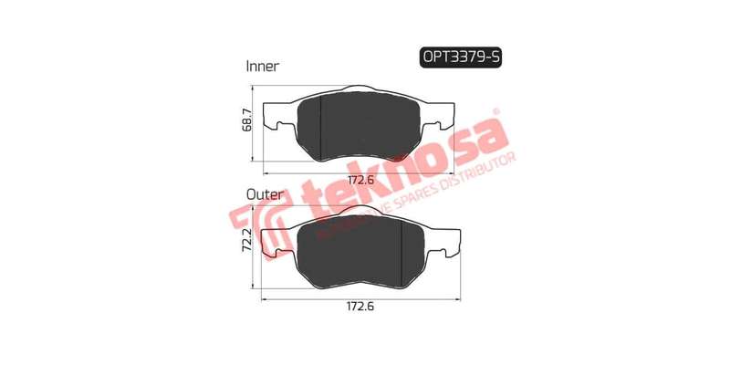 Brake Pad Chrysler Voyager 00 08 ( Front ) W Shim (SET LH & RH Wheel)