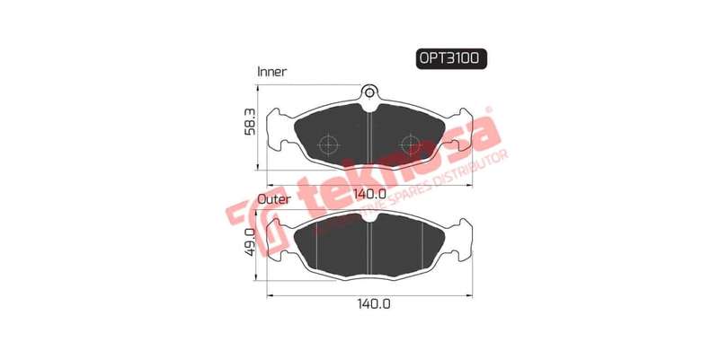 Brake Pad Daewoo Lanos 97 00 ( Front ) (SET LH & RH Wheel)