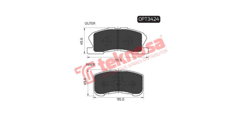 Brake Pad Daihatsu Cuore 99 00 ( Front ) (SET LH & RH Wheel)