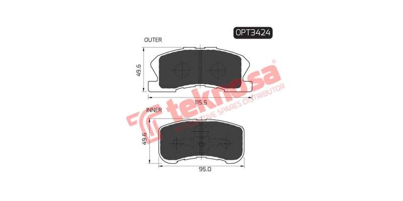 Brake Pad Daihatsu Cuore 99 00 ( Front ) (SET LH & RH Wheel)