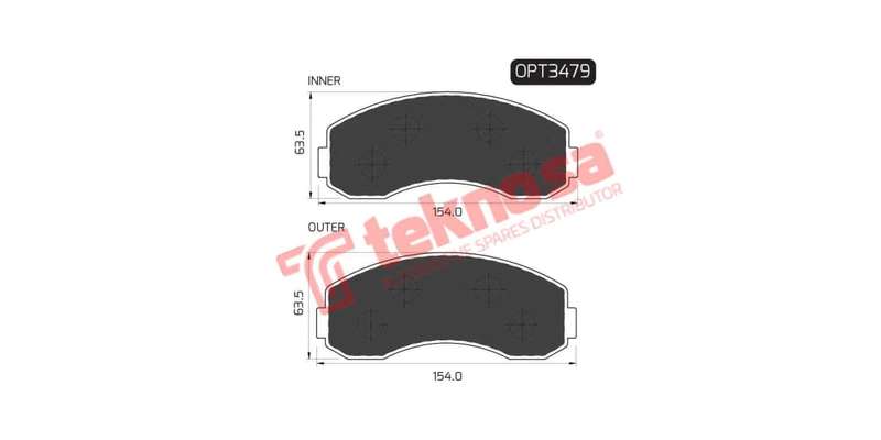 Brake Pad Kia K2700 01 ( Front ) (SET LH & RH Wheel)