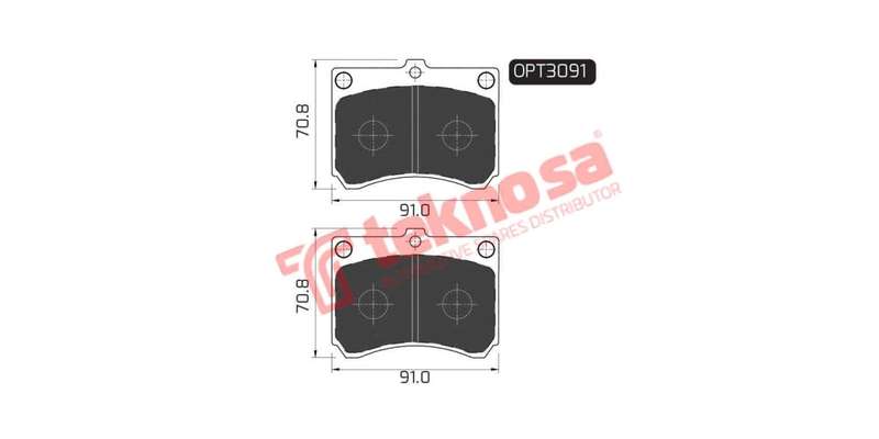 Brake Pad Mazda Astina 95 00 ( Front ) (SET LH & RH Wheel)