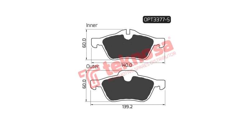 Brake Pad Mini Cooper 01 ( Front ) W Shim (SET LH & RH Wheel)