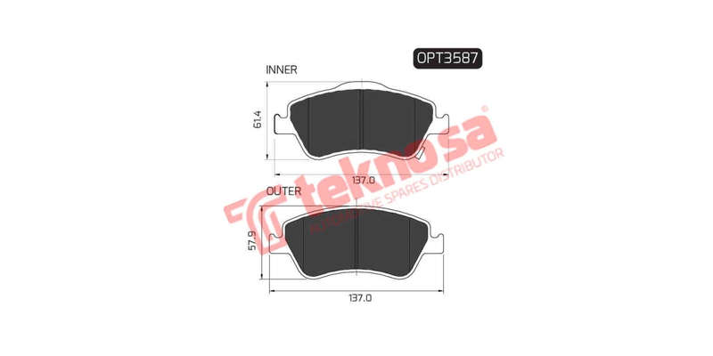 Brake Pad Toyota Auris 07 09 ( Front ) (SET LH & RH Wheel)