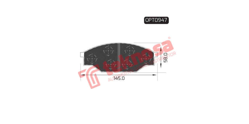 Brake Pad Toyota Hiace 83 91 ( Front ) (SET LH & RH Wheel)
