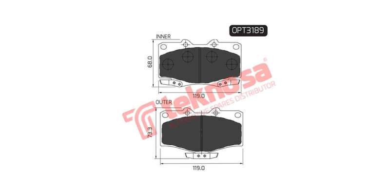 Brake Pad Toyota Hilux 98 ( Front ) (SET LH & RH Wheel)