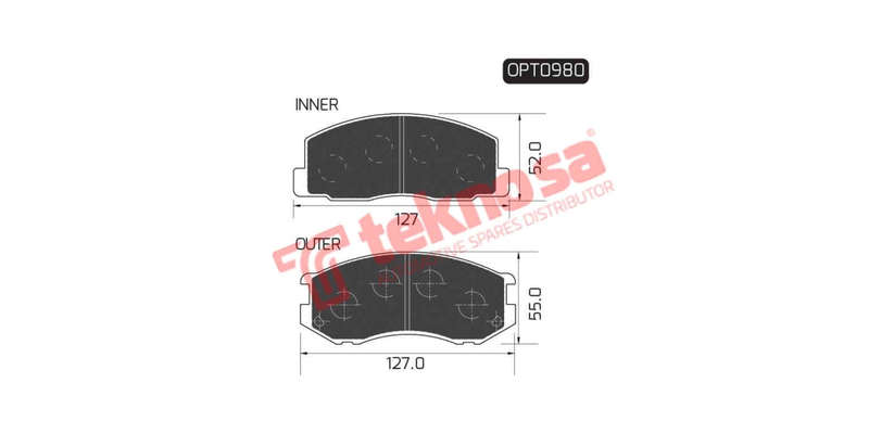 Brake Pad Toyota Venture 91 00 ( Front ) (SET LH & RH Wheel)