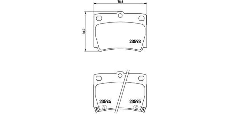Brembo Brake Pads Fr / Rr Chrys Neon/Mitsubiship ( Set Lh&Rh) (P54026)