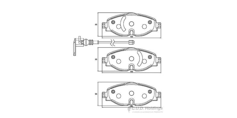 Brake Pads Front Audi A3 (12 )Q2 (16 ) Tt (14 ) A1 Sportback (19 ) Vw Arteon (17 ) Golf 7 (13 ) P...