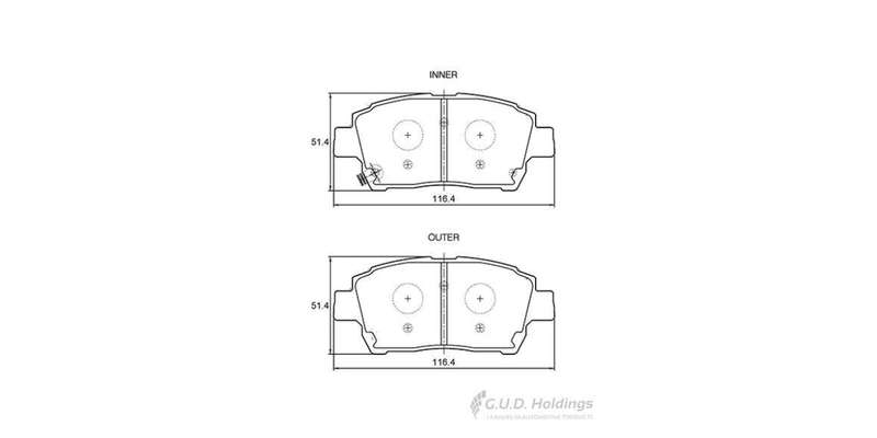 Brake Pads Front Chana Max,Geely Mk,M4,Toyota Mr2,Prius (SAFELINE D3875S) (SET LH & RH Wheel)