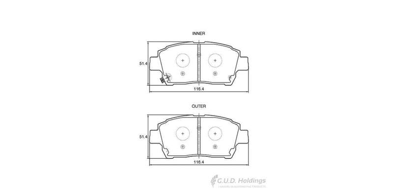 Brake Pads Front Chana Max,Geely Mk,M4,Toyota Mr2,Prius (SAFELINE D3875S) (SET LH & RH Wheel)