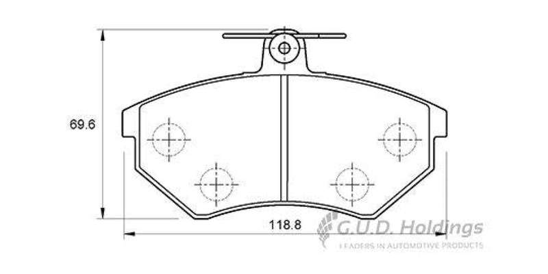 Brake Pads Front Chery Tigo (08 ) Geely Ck1 (07 ) Vw Golf Jetta [3] (93 ) Polo Classic (96 ) (SAF...
