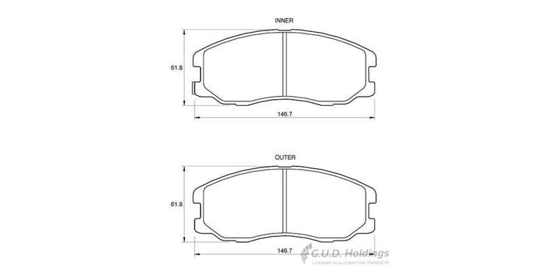 Brake Pads Front Chev Captiva (06 11>) (SAFELINE D3610S) (SET LH & RH Wheel)