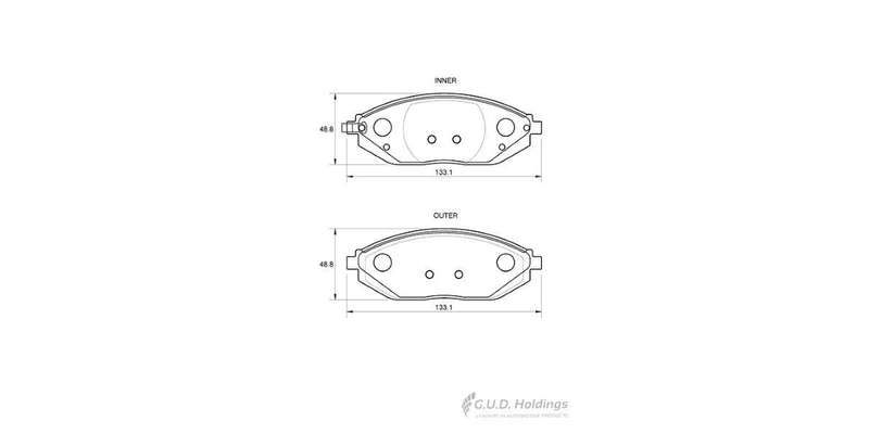 Brake Pads Front Chev Sonic (11 ) Spark Lite (10 ) Proton Savvy (06 ) (SAFELINE D3944S) (SET LH &...