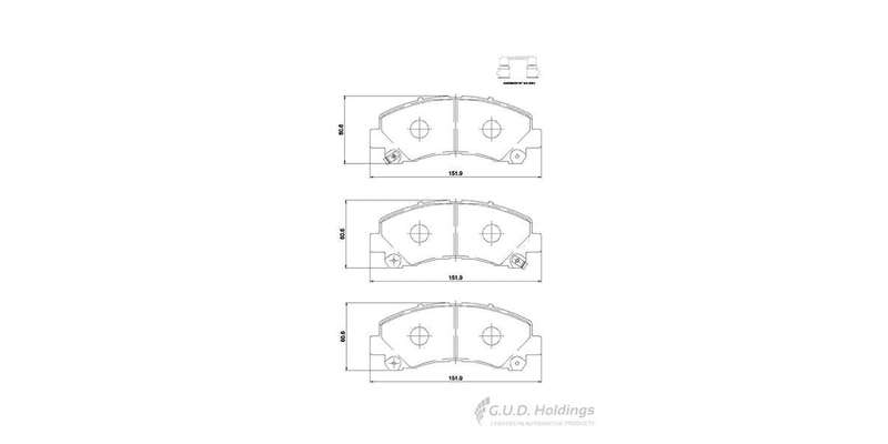 Brake Pads Front Chev Trailbalzer 2.5,2.8D,3.6 (12 ) Isuzu 250 300 360 D Teq (07 ) Mu X (18 ) (SA...