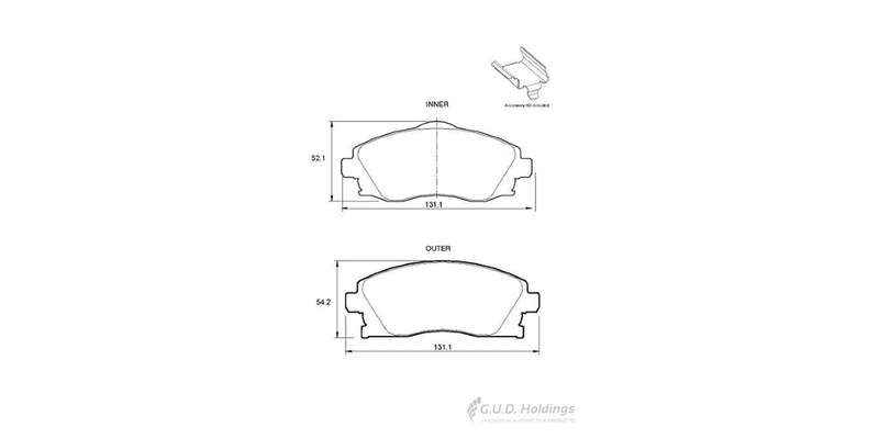 Brake Pads Front Chev Opel CoRear Solida,Utility (01 17) Meriva,Tigra (05 09) Opel Combo (06 ) (S...