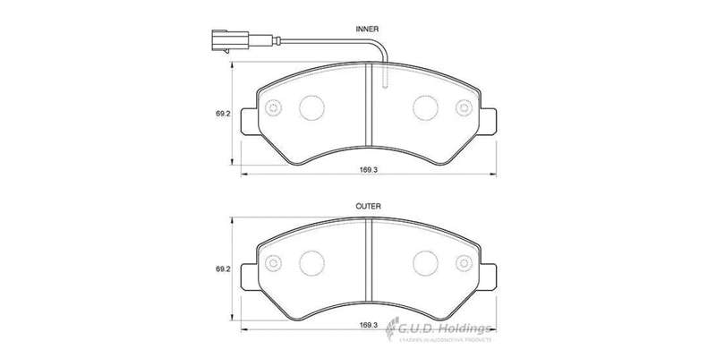 Brake Pads Front Citroen Relay (11 ) Fiat Ducato (06 ) Peugeot Boxer (09 ) (SAFELINE D3705S) (SET...