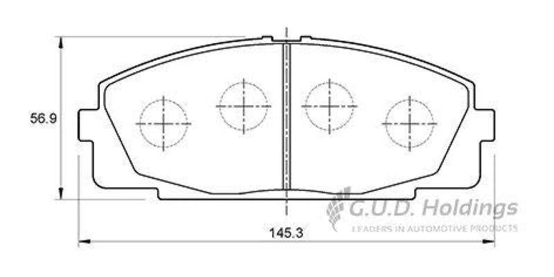 Brake Pads Front Cmc Amandla,Toyota Granvia,Hiace,Quantum (SAFELINE D3078S) (SET LH & RH Wheel)