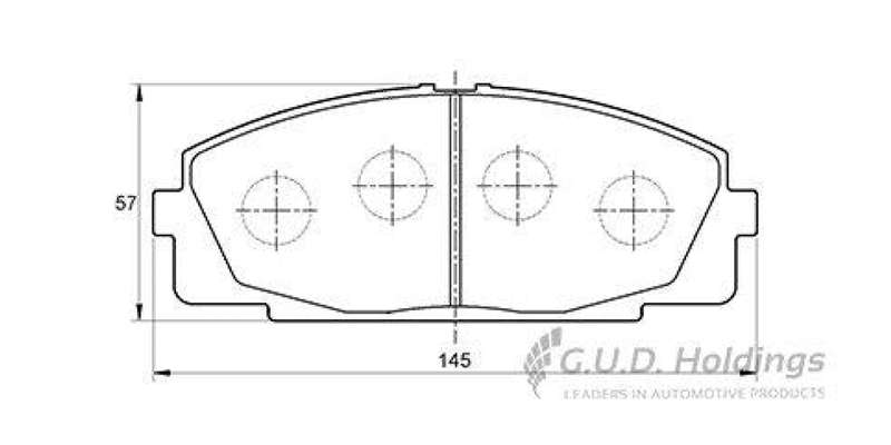 Brake Pads Front Cmc Amandla,Toyota Granvia,Hiace,Quantum (SAFELINE D3522TS) (SET LH & RH Wheel)