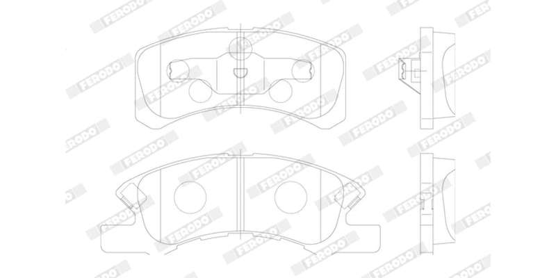 Brake Pads Front Daihatsu Charade (03 11) Cuore (99 ) Mitsubishi Mirage (12 ) (FERODO FDB1988) (S...