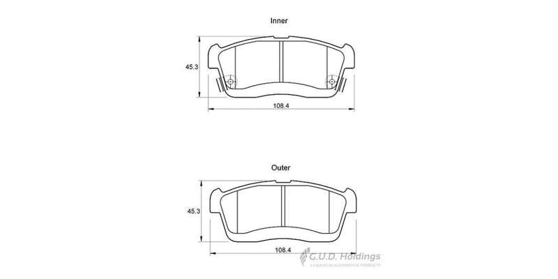 Brake Pads Front Daihatsu Charade,Copen,Sirion,Suzuki Alto,Ignis (SAFELINE D3520S) (SET LH & RH W...