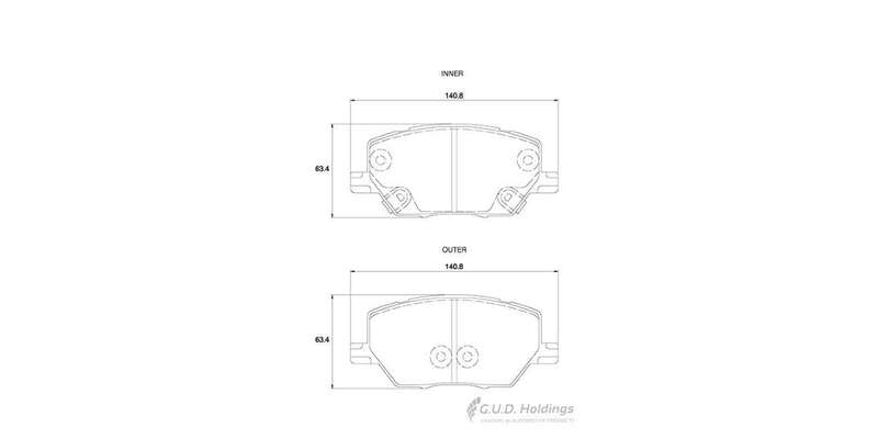 Brake Pads Front Fiat 500X 1.6 (15 ) Jeep Renegade (2014 ) (SAFELINE D4205S) (SET LH & RH Wheel)
