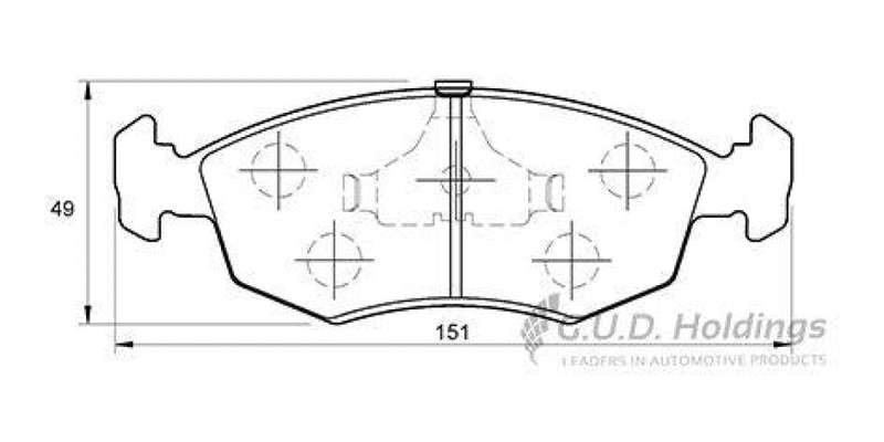 Brake Pads Front Fiat Palio [2] (05 08) Espresso (05 08) Ford Sierra Xr6 (84 92) Toyota Hiace (87...