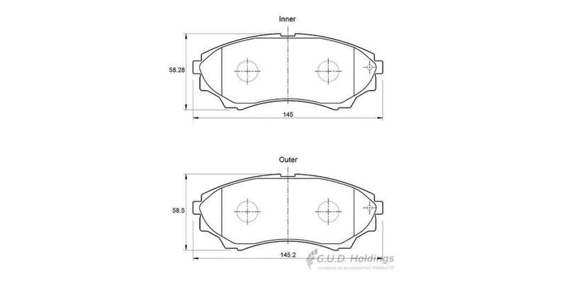 Brake Pads Front Ford Everest (09 13) Ranger (03 11) Mazda B2500 (97 07) Bt 50 (07 12) (SAFELINE ...